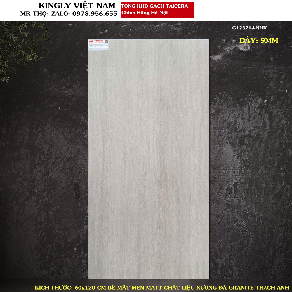 Gạch giả đá Travertine Taicera 60x120 G12321J Loại 1